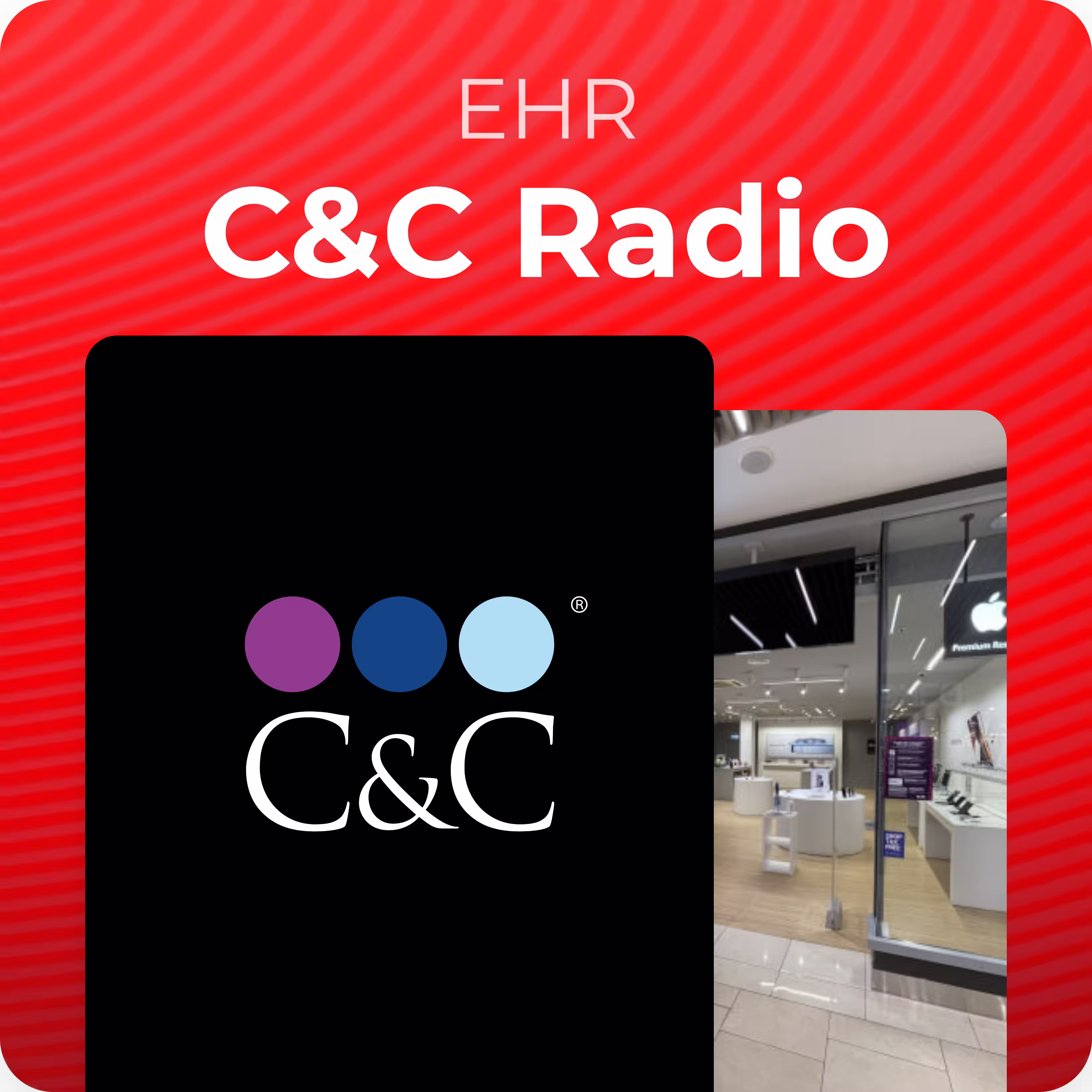 A promotional graphic for iDeal Music featuring the iDeal logo alongside an image of a modern retail space.