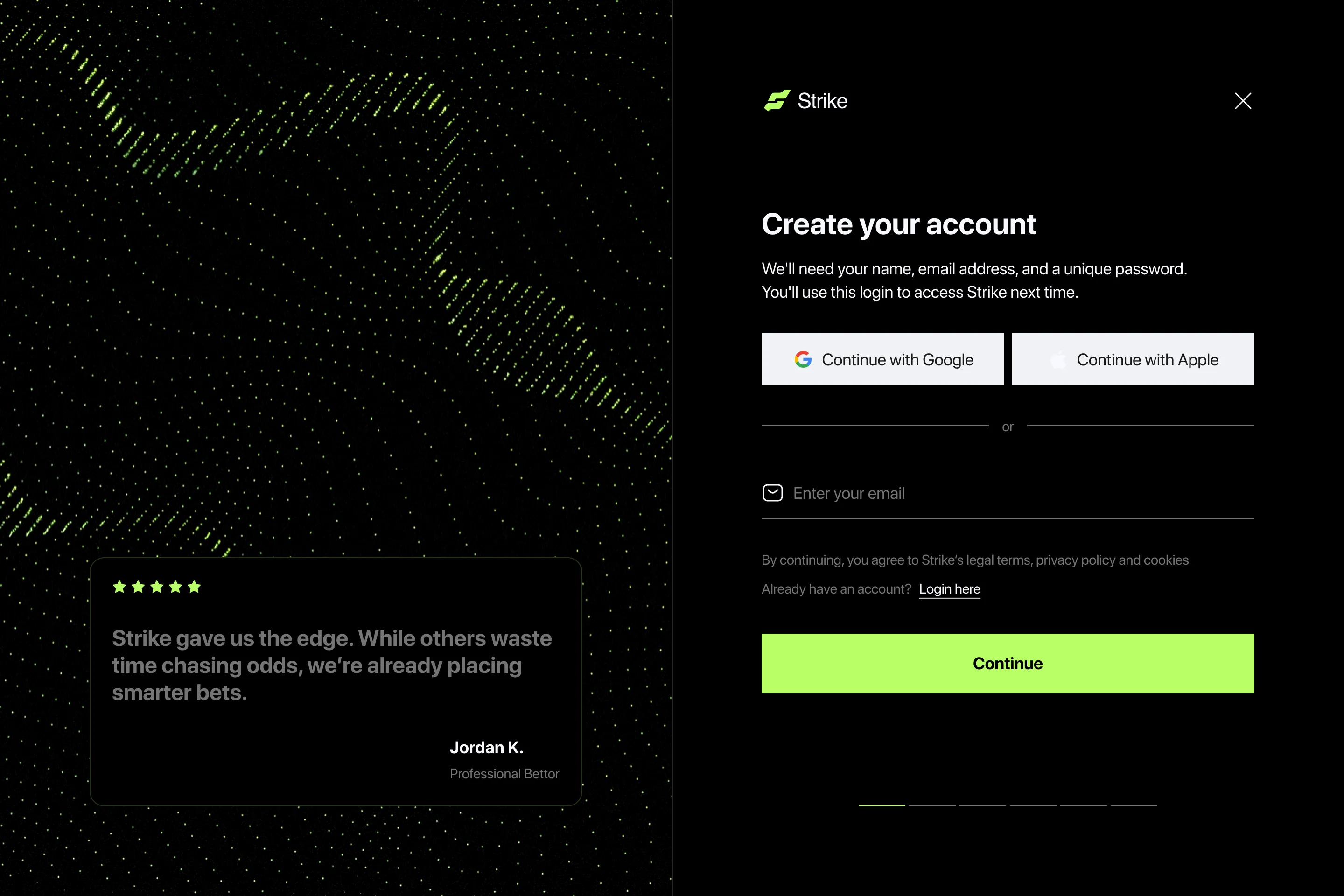 Create account