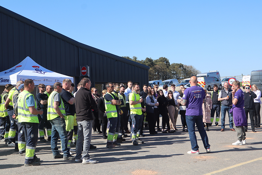 Nicol of Skene welcome the Lighthouse Charity onsite