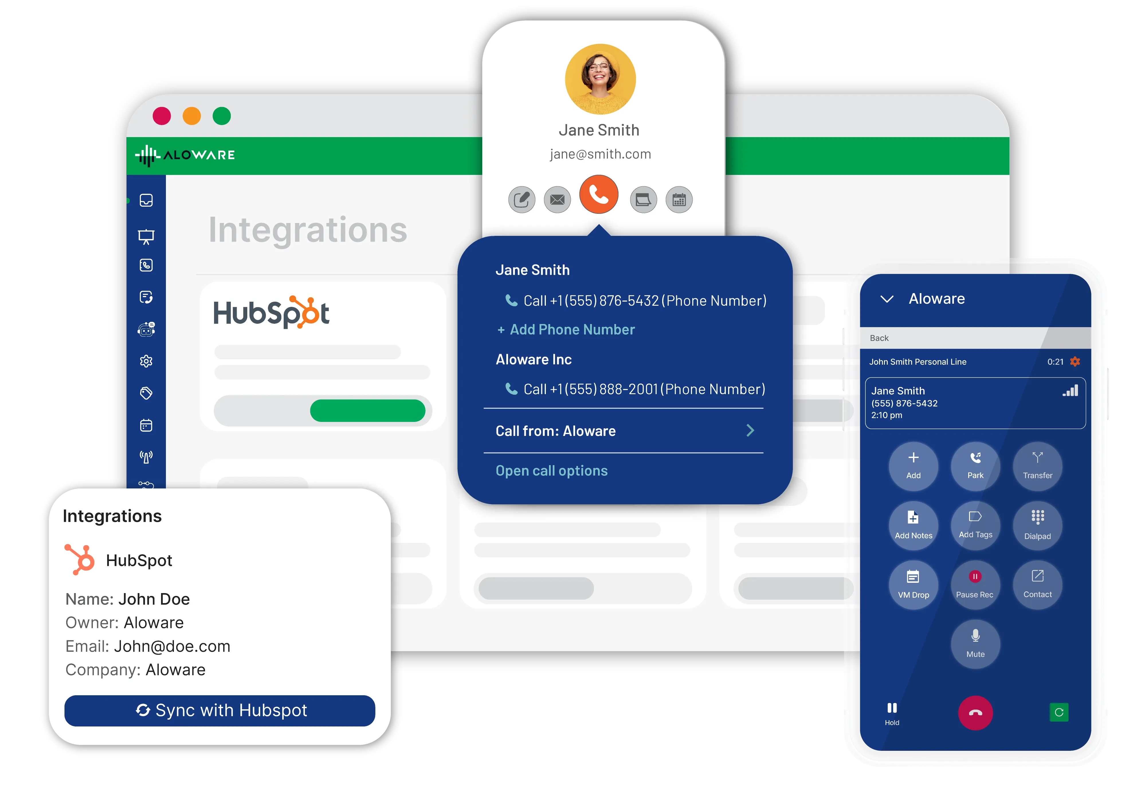 Calls & texts in HubSpot
