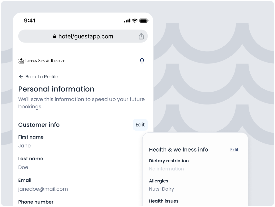 Guest profile in Triparound CRM