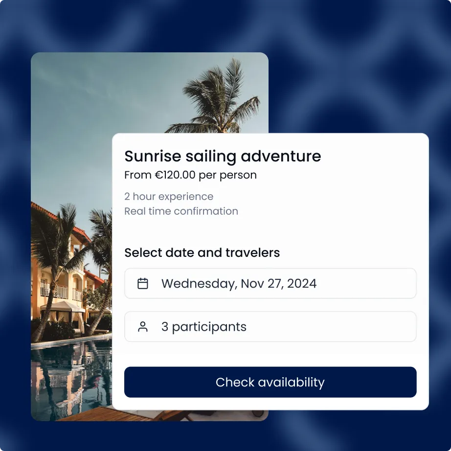 Activity booking functionality in the Triparound digital concierge app