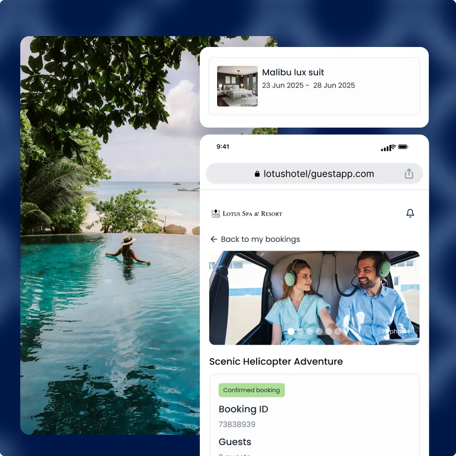 Example of an activity that can be booked via the Triparound guest app and upselling software
