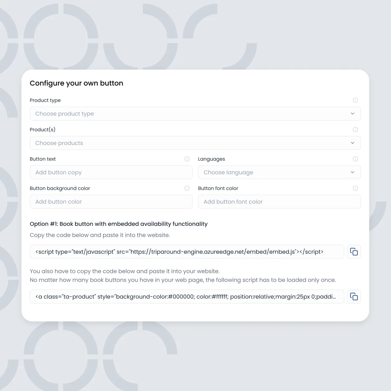 How to configure a Book Now button in Triparound's hotel concierge software