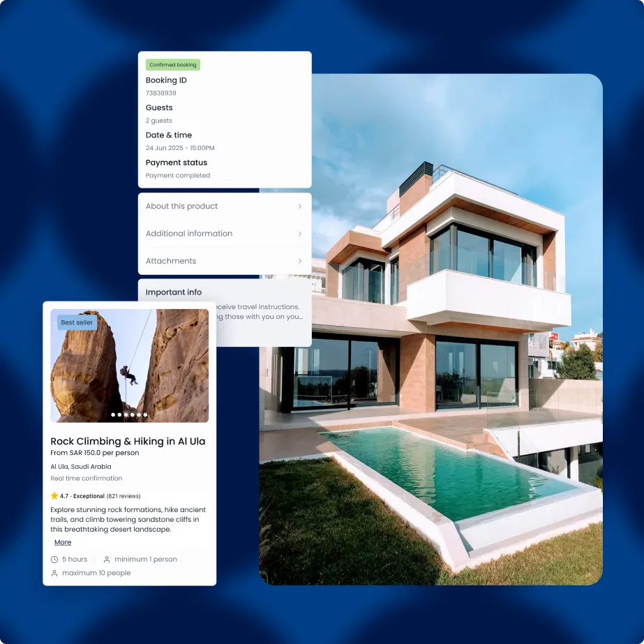 Example of an activity that can be booked in Triparound's vacation rental guest app