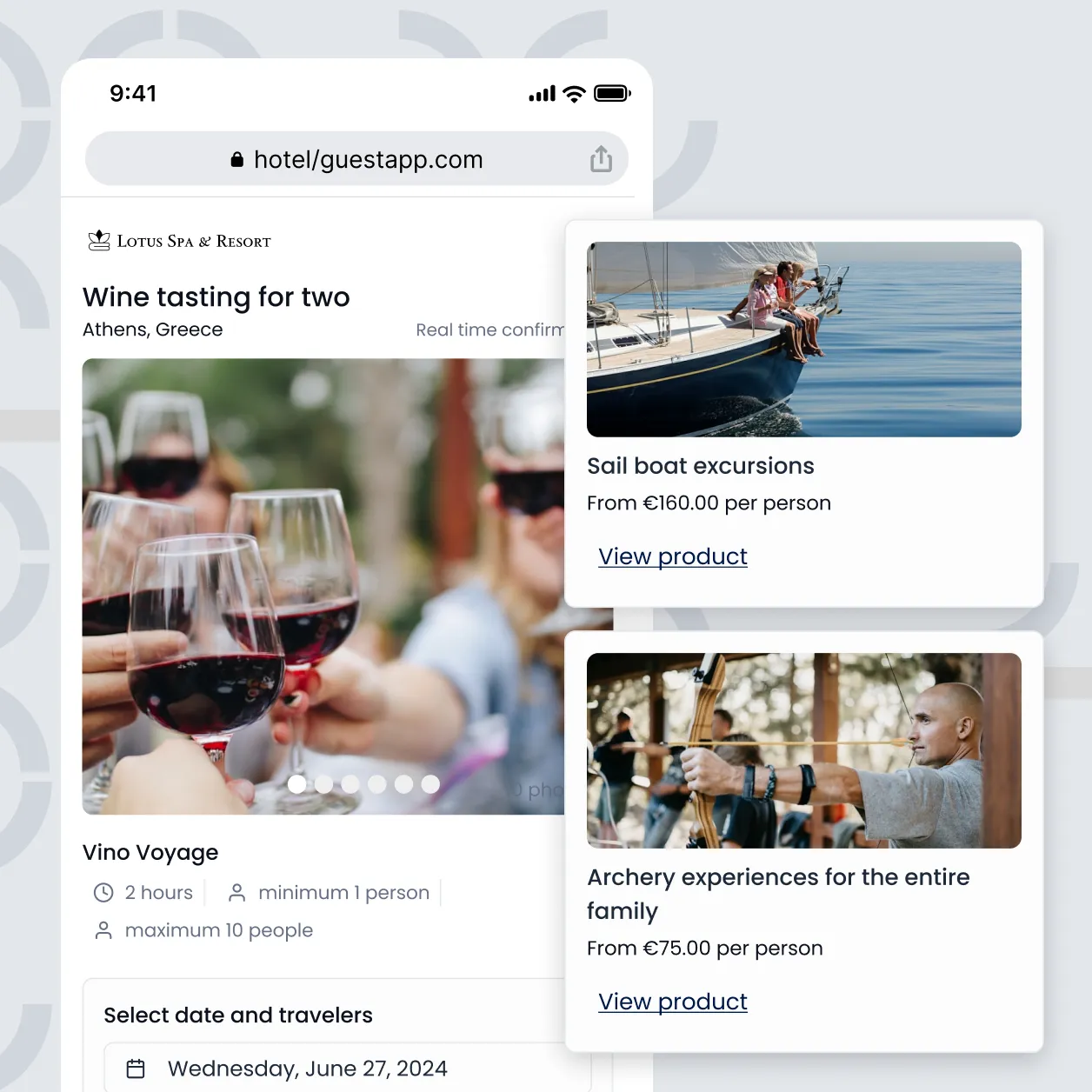 List of activities that guests can book via Triparound's vacation rental software