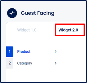 How to select Widget 2.0 in Triparound