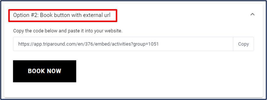 How to copy the URL and paste it into your website