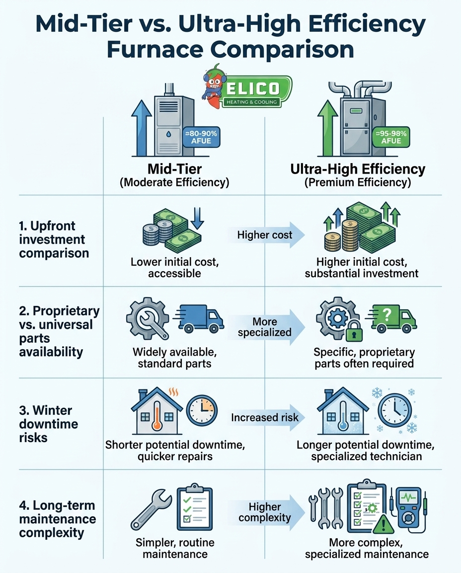 Mid-Tier vs. Ultra-High Efficiency Furnace Comparison