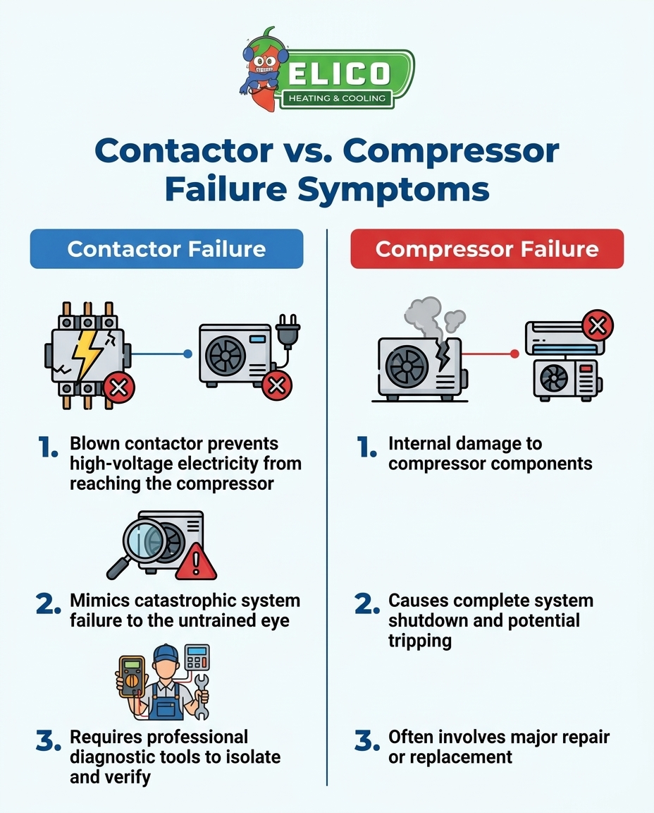 Contactor vs. Compressor Failure Symptoms
