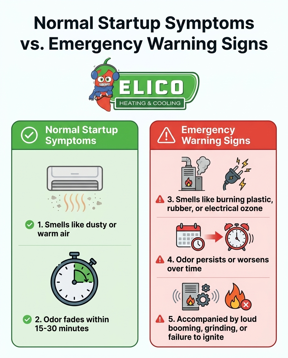 Normal Startup Symptoms vs. Emergency Warning Signs