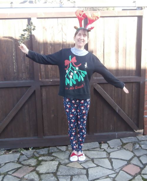 Kirsty showing her fun side with a lovely Christmas jumper