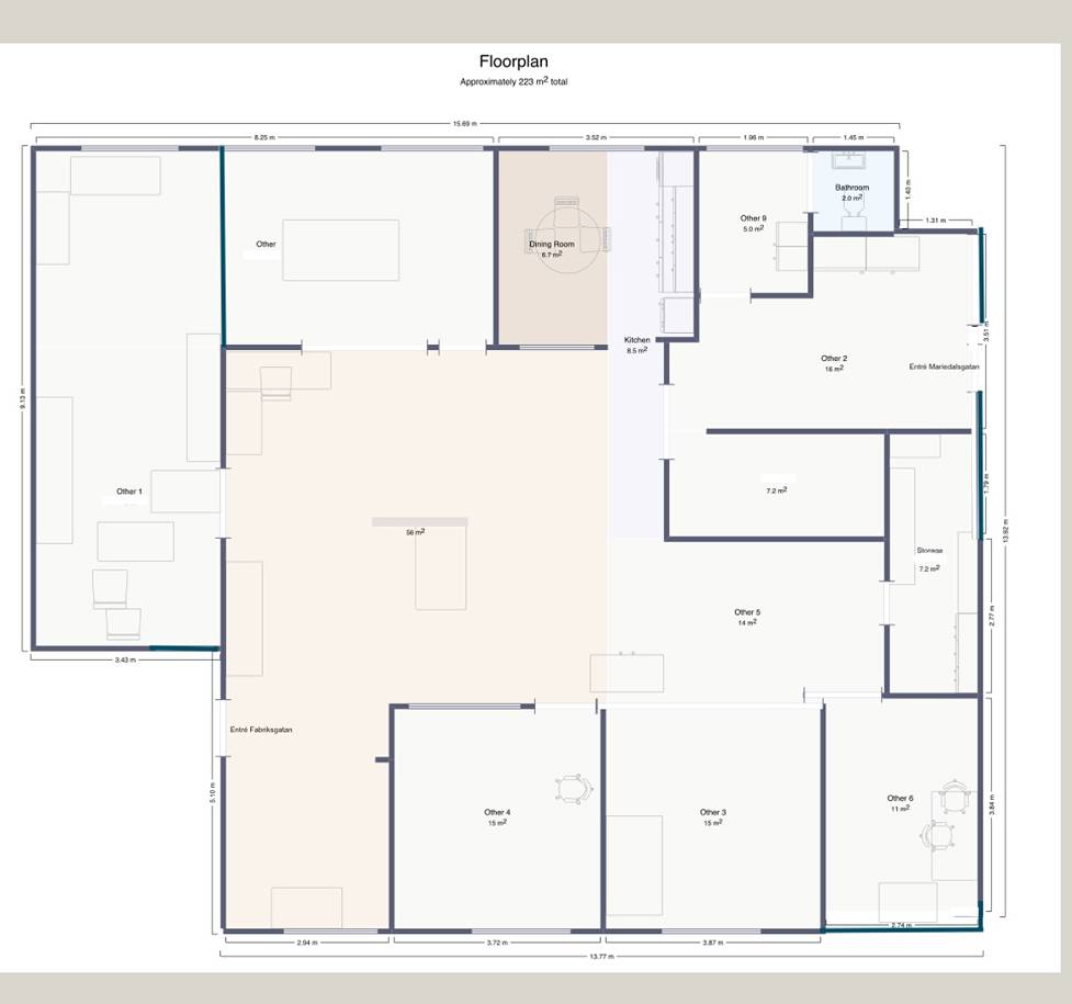 Fabriksgatan 8, centrum, Borås - Butik | Lager & logistik | Kontor | Övrigt