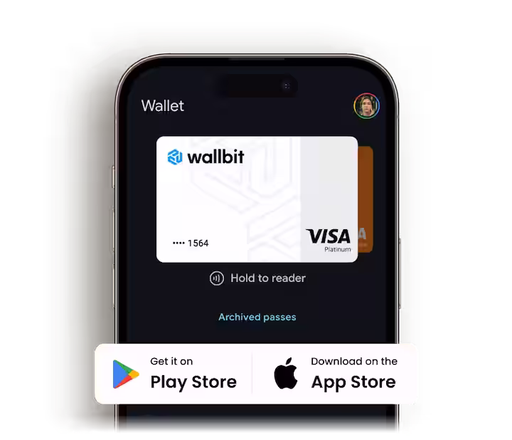 Wallbit app with international card section