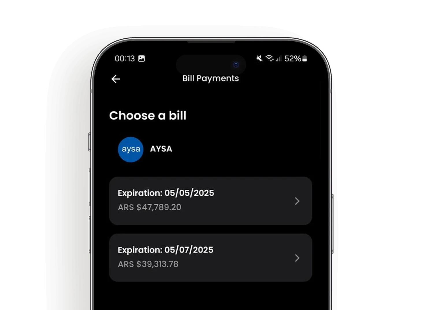 service payment process in wallbit