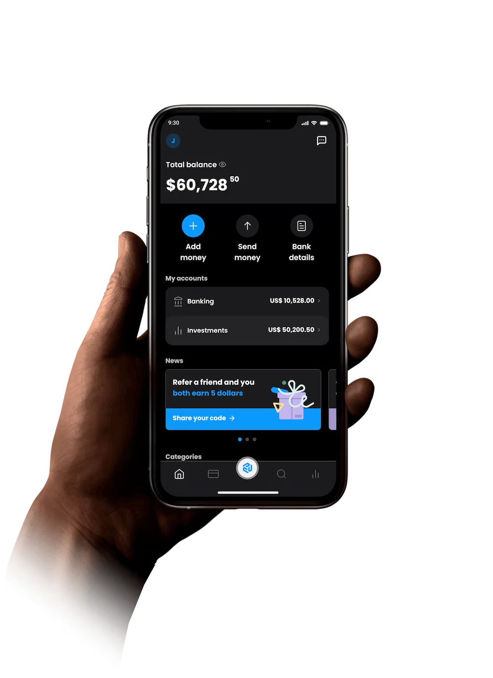 User Using the Wallbit Application
