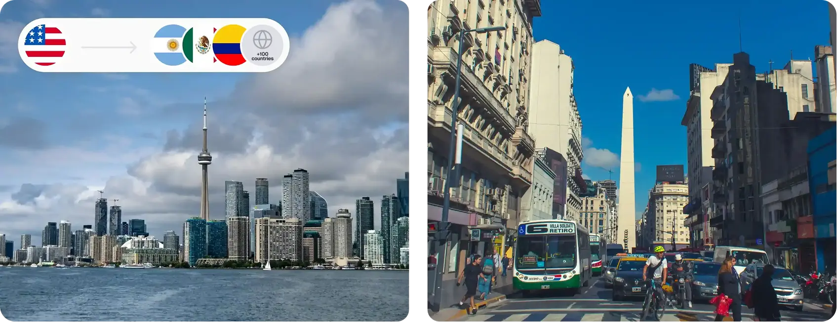 Transfer local currency or dollars to your local account