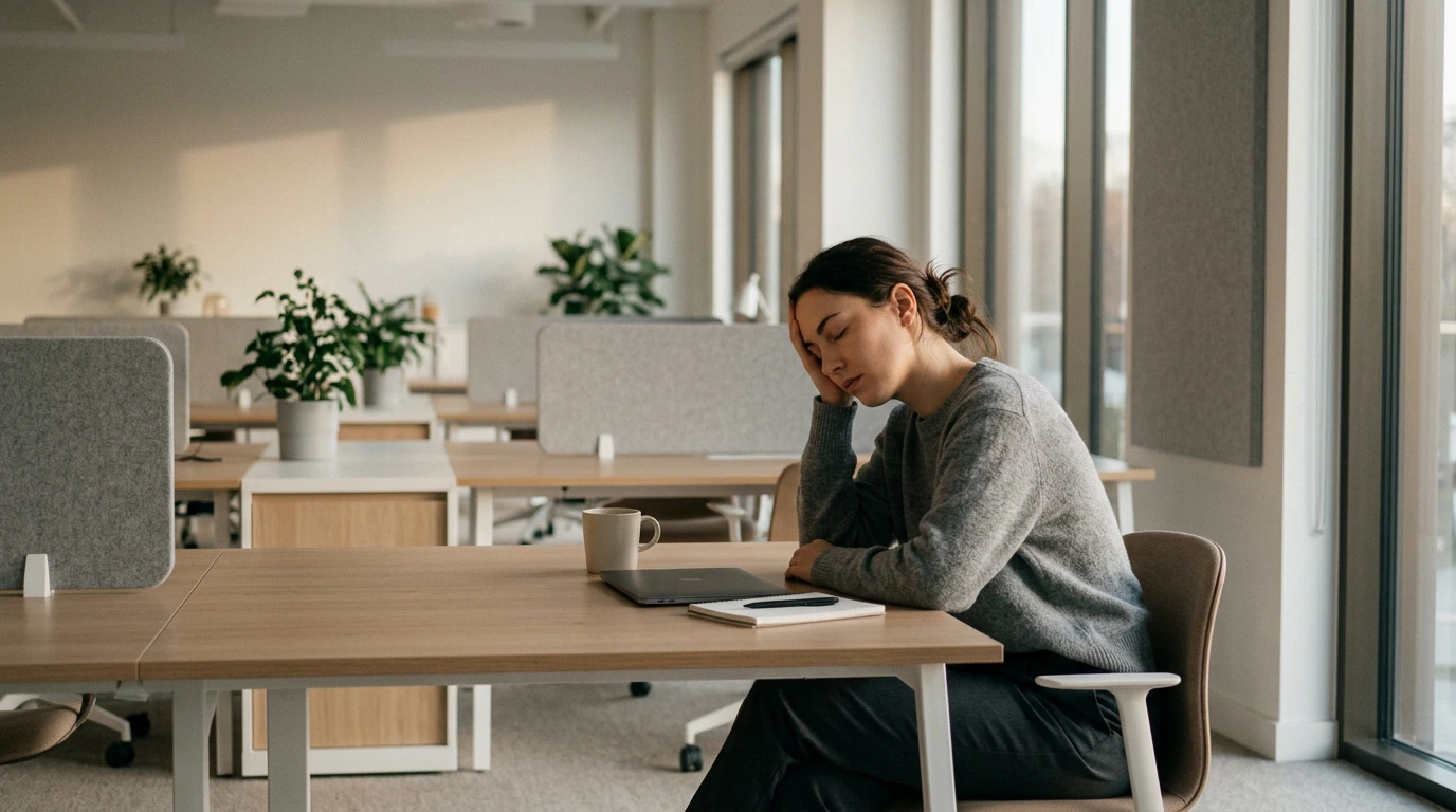 Ständig gestresst und erschöpft – Person fühlt sich müde und überfordert im Alltag