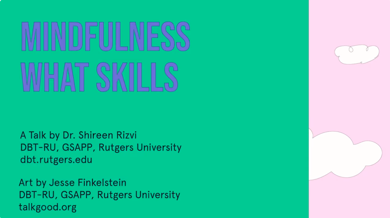 Mindfulness what skills slide