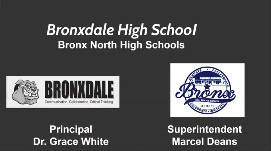 Bronxdale High School video: Principal Dr. Grace White and Superintendent Marcel Deans