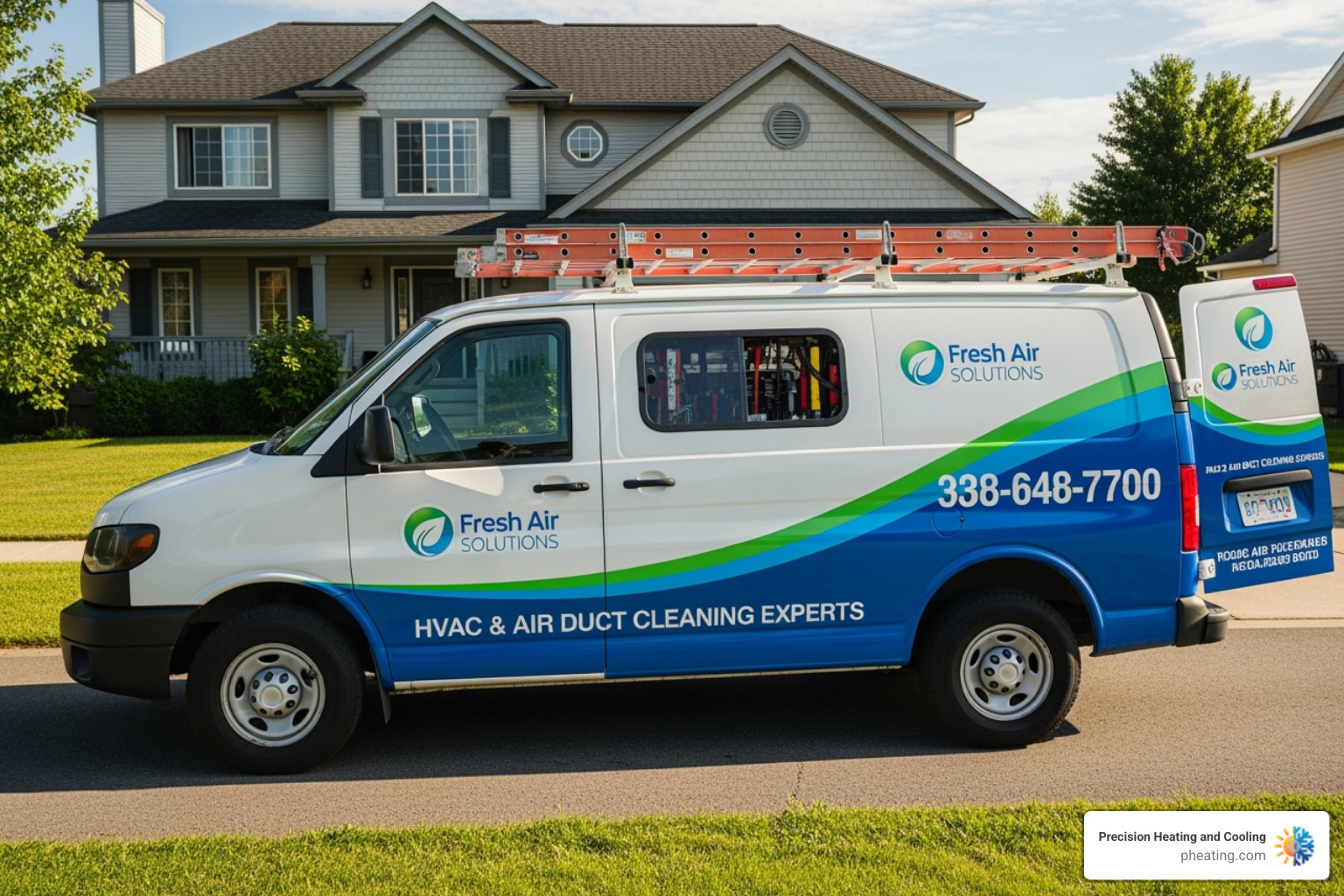 certified technician's badge or van - furnace vent cleaning near me
