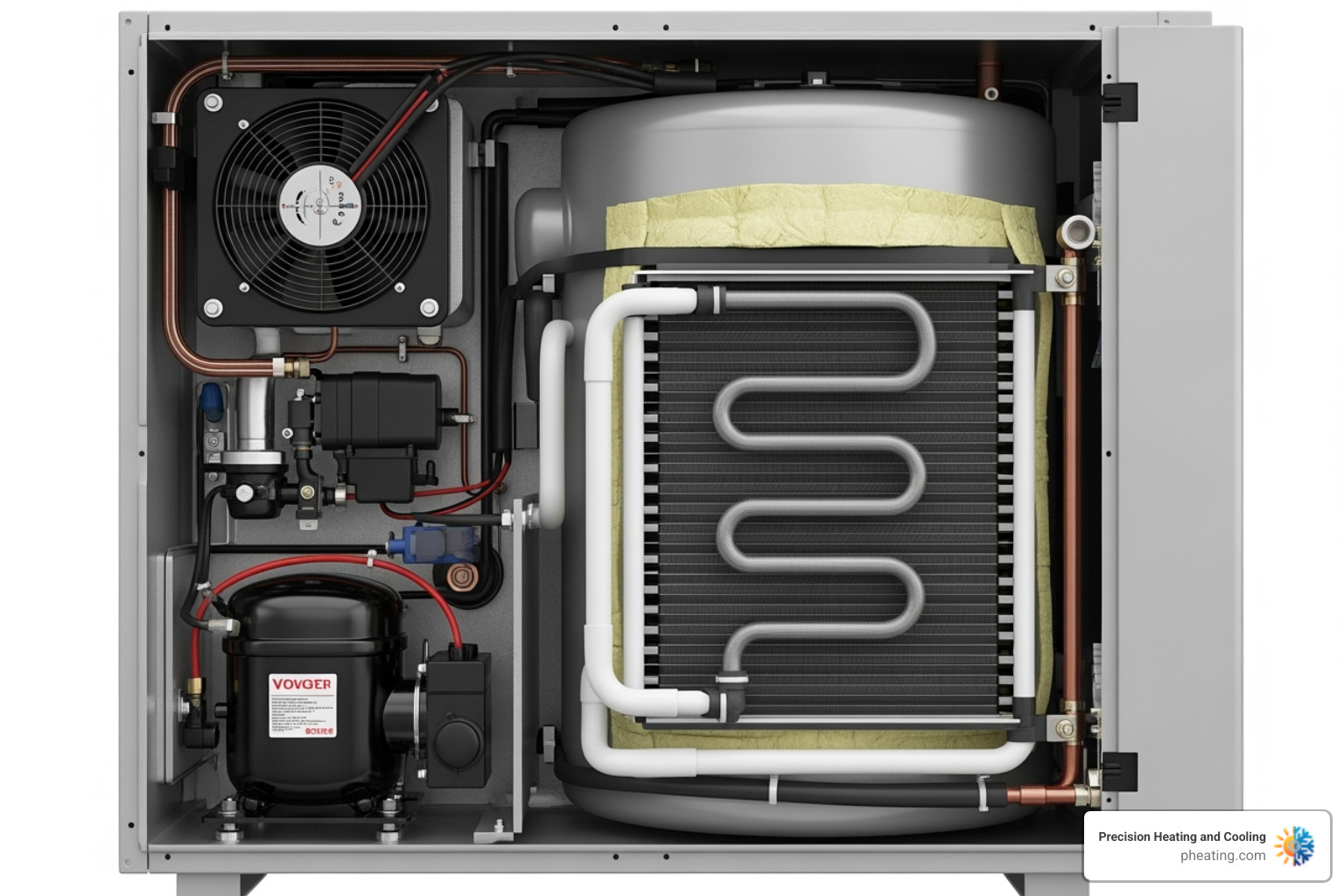 Internal components of an HPWH - hpwh