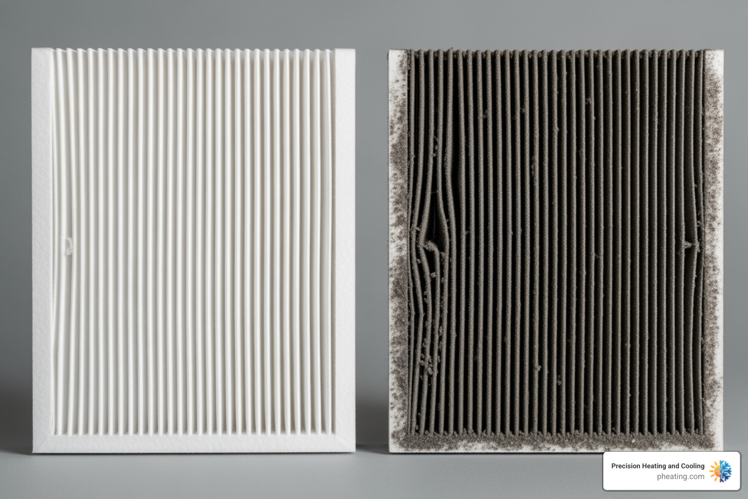 clean vs dirty AC air filter - AC unit not cooling