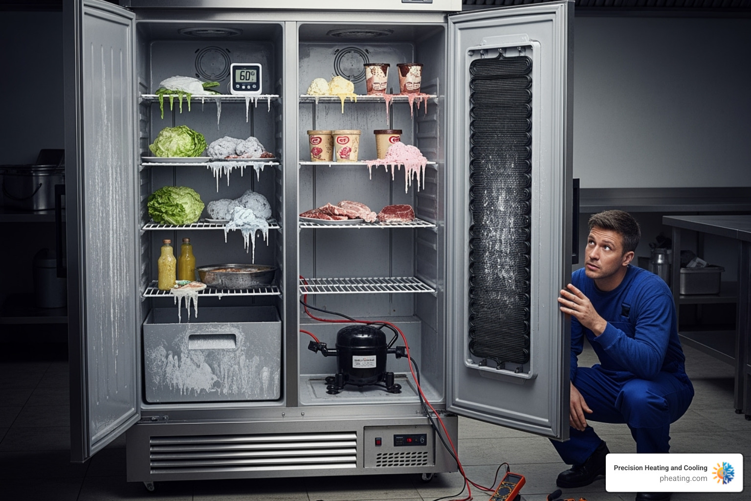 diagram showing the location of the compressor, condenser fan, and evaporator fan on a commercial unit - commercial refrigerator not cooling diagram showing the location of the compressor, condenser fan, and evaporator fan on a commercial unit - commercial refrigerator not cooling