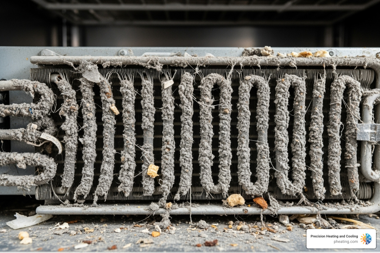 dirty condenser coils covered in dust and debris - commercial refrigerator not cooling dirty condenser coils covered in dust and debris - commercial refrigerator not cooling
