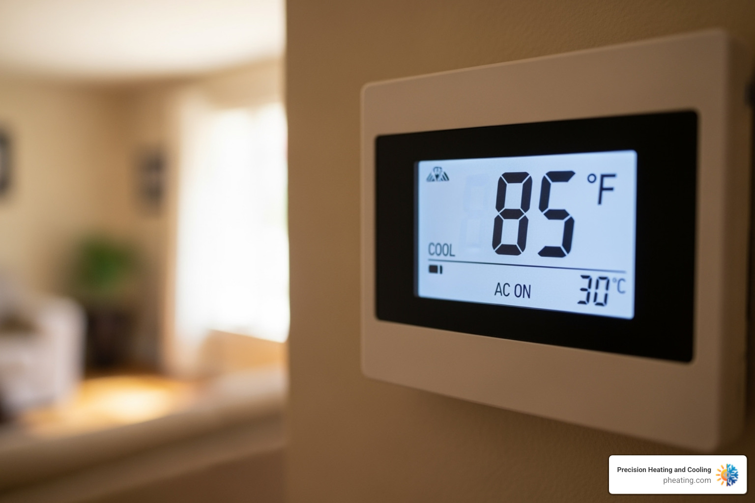 thermostat showing a high temperature despite the AC being on - ac repair san jose ca