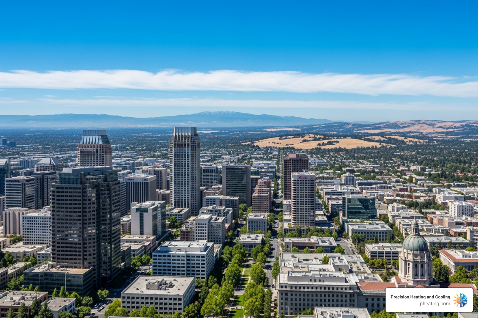 San Jose skyline on a clear day - Duct cleaning San Jose