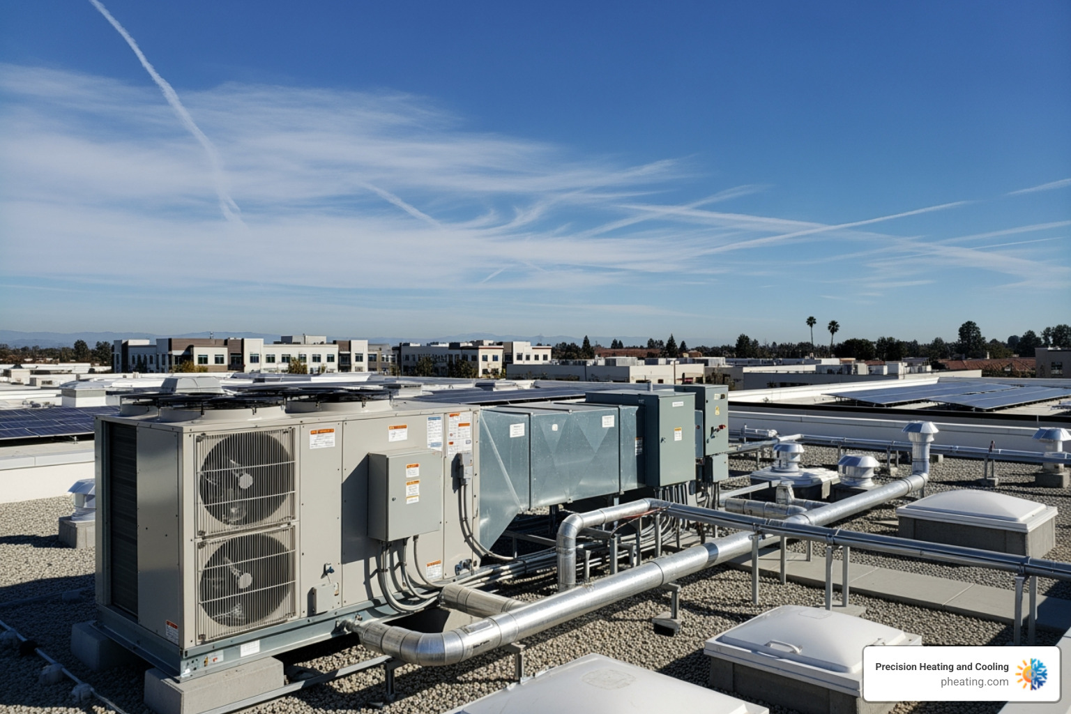 infographic showing commercial heat pump cycle with outdoor unit extracting heat in winter and indoor unit distributing warmth, then reversing in summer to provide cooling, with arrows indicating refrigerant flow and labels for heating mode and cooling mode - commercial heat pump installation in santa clara, ca