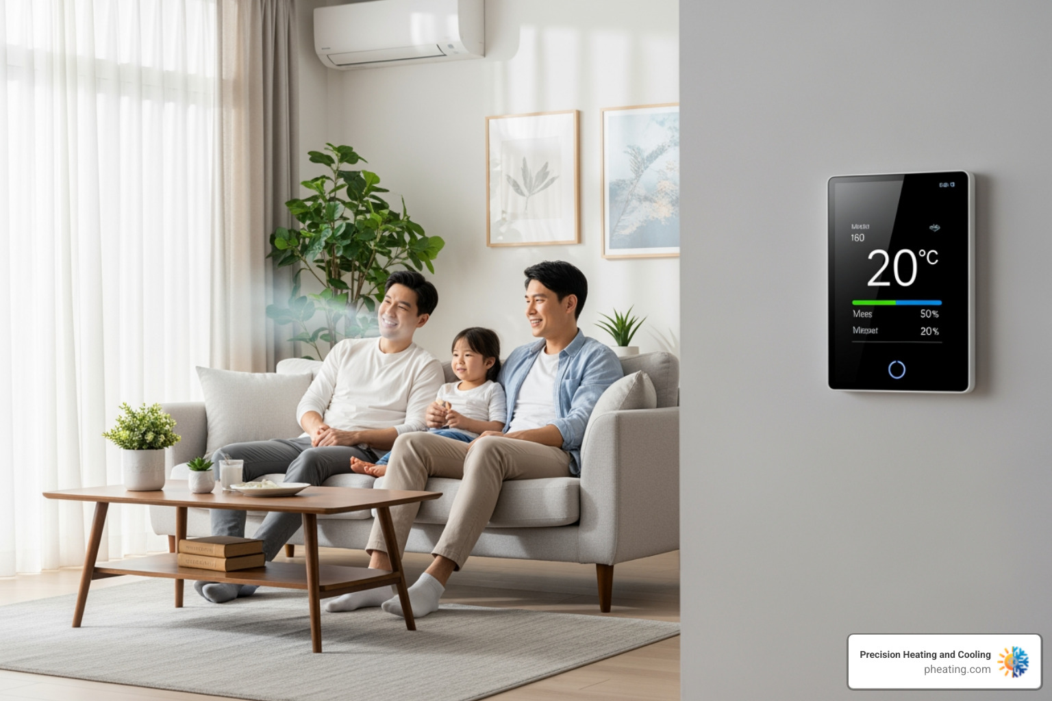 infographic showing five key benefits of regular AC maintenance: reduced energy bills with dollar signs and downward arrow, extended equipment lifespan with timeline graphic, fewer unexpected breakdowns with repair tools crossed out, improved home comfort with thermostat at ideal temperature, and better indoor air quality with clean air filter illustration - best ac maintenance in clovis, ca