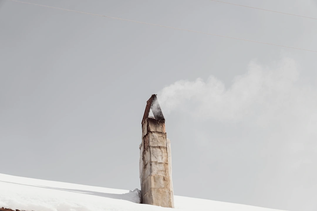 creosote buildup inside a flue