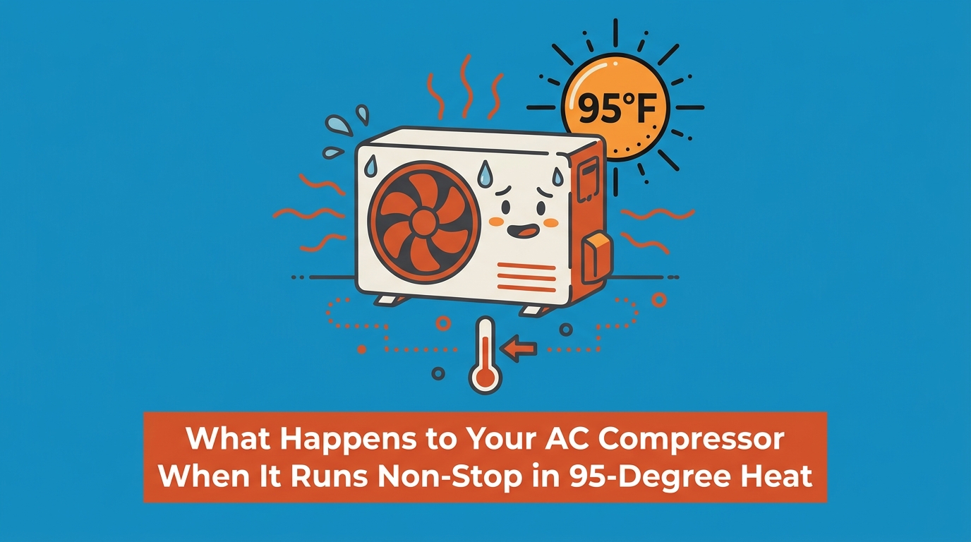 What Happens to Your AC Compressor When It Runs Non-Stop in 95-Degree Heat