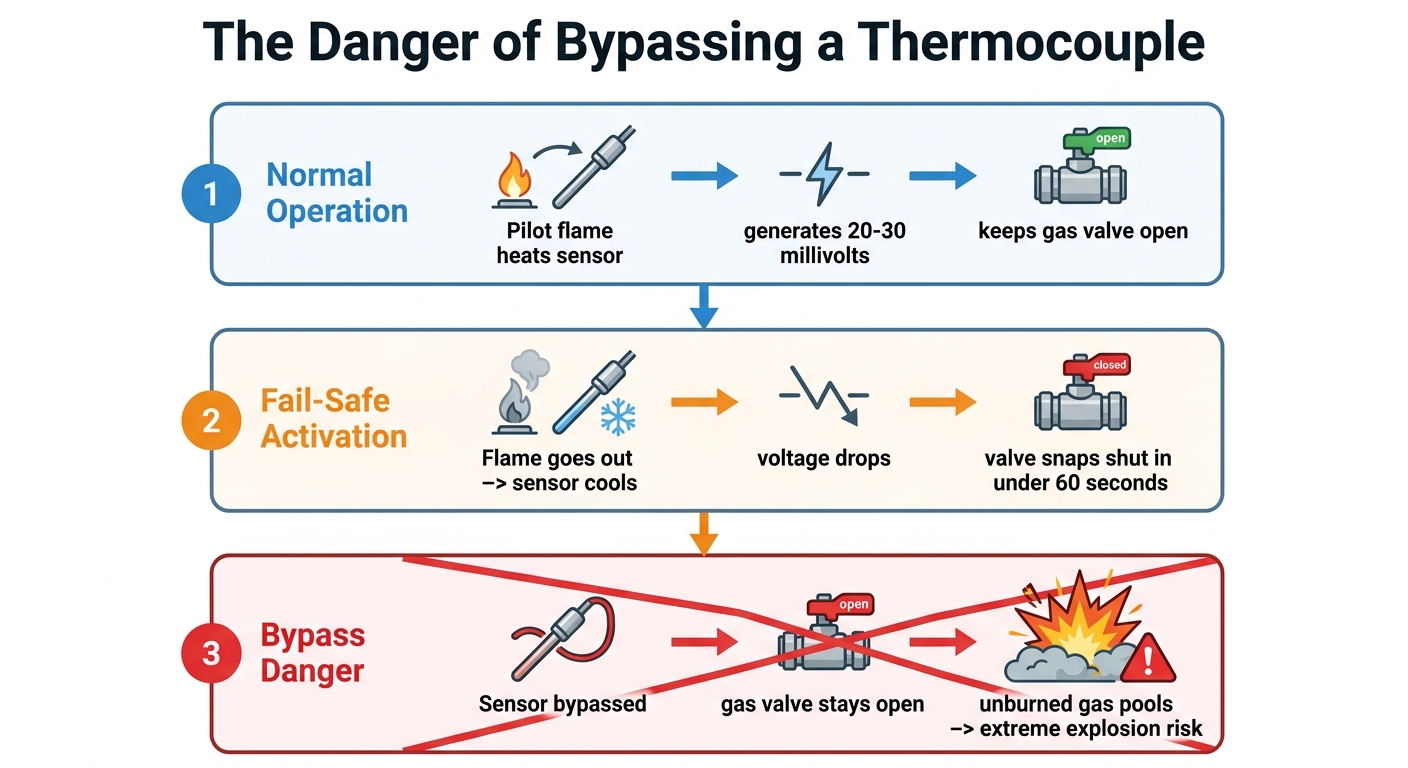 The Danger of Bypassing a Thermocouple