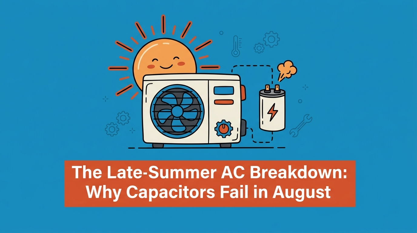 The Late-Summer AC Breakdown: Why Capacitors Fail in August
