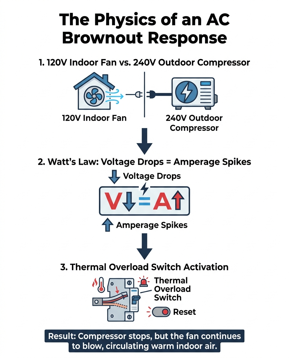 The Physics of an AC Brownout Response