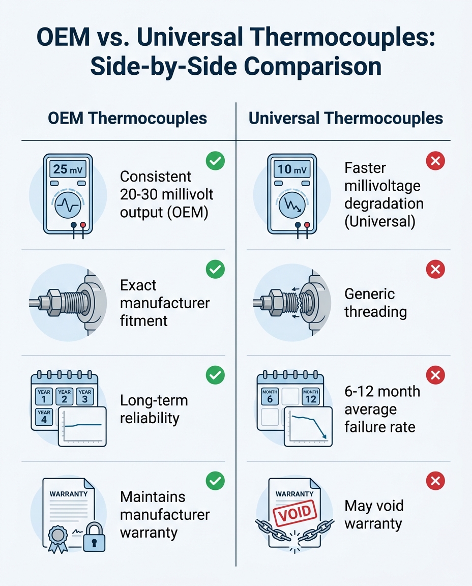 OEM vs. Universal Thermocouples: Side-by-Side Comparison