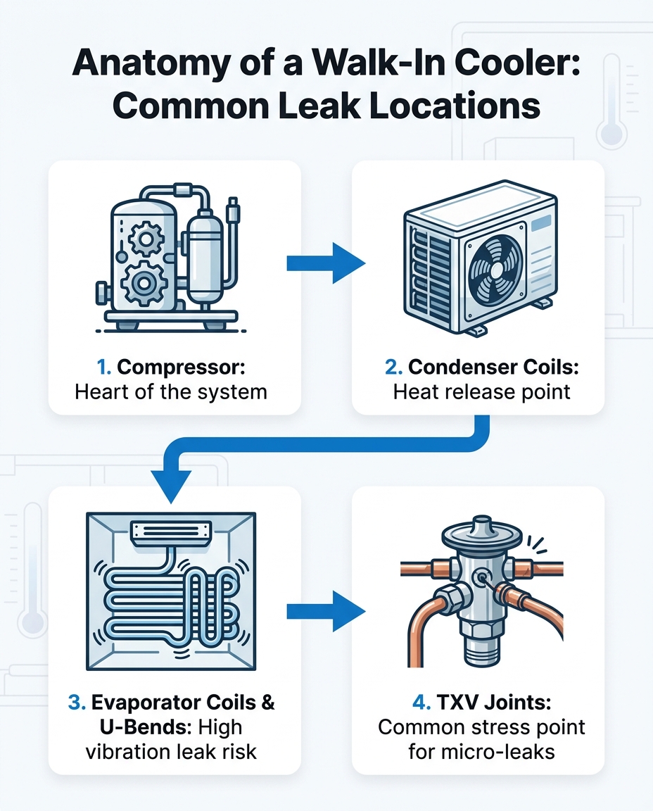 Anatomy of a Walk-In Cooler: Common Leak Locations
