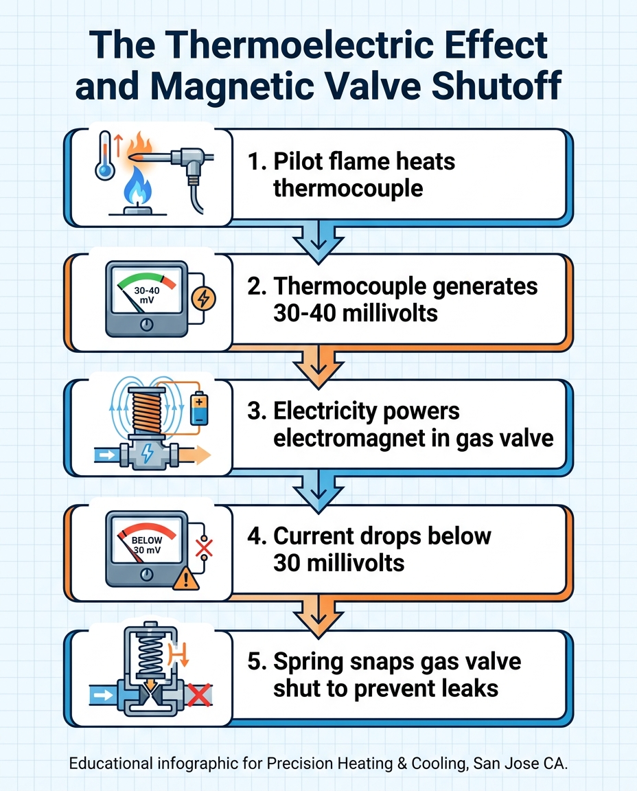 The Thermoelectric Effect and Magnetic Valve Shutoff