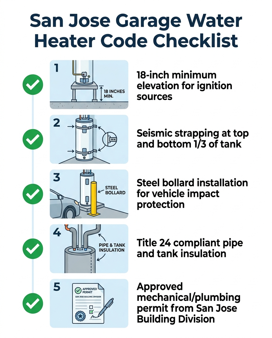 San Jose Garage Water Heater Code Checklist