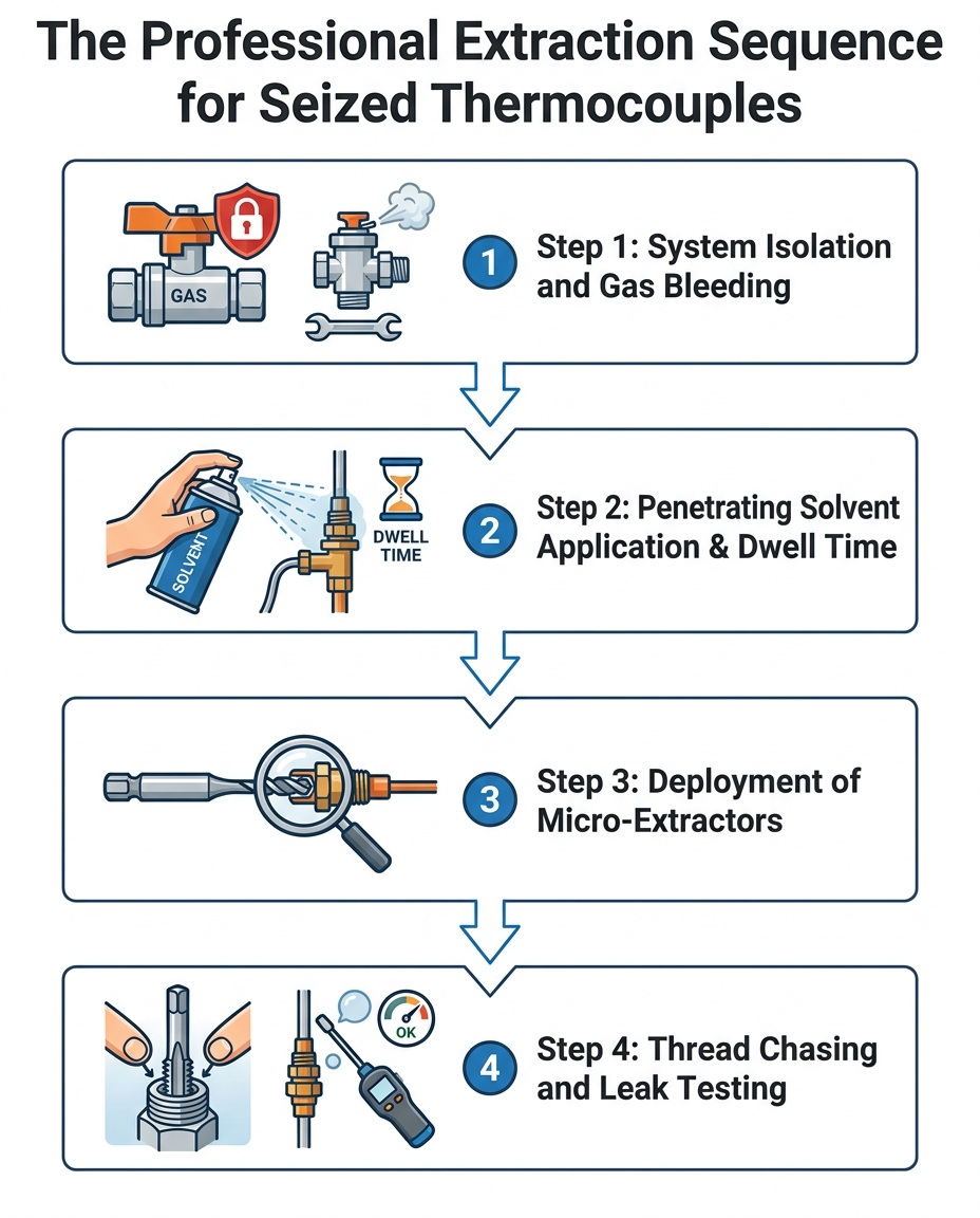 The Professional Extraction Sequence for Seized Thermocouples