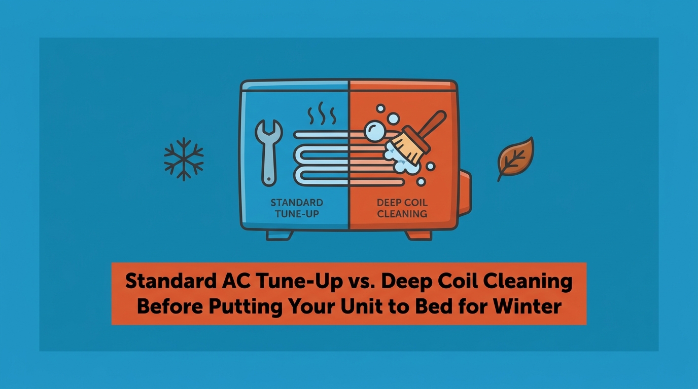 Standard AC Tune-Up vs. Deep Coil Cleaning Before Putting Your Unit to Bed for Winter