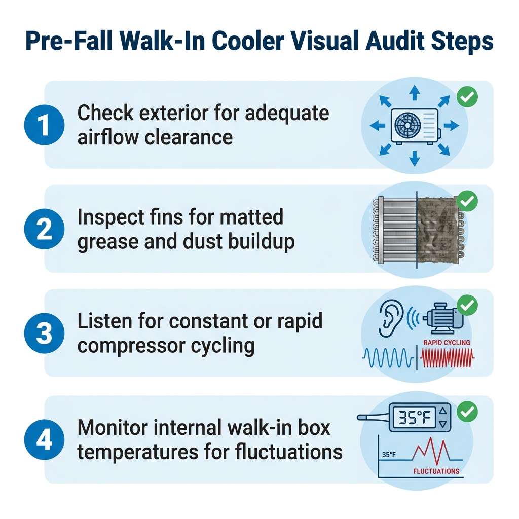 Pre-Fall Walk-In Cooler Visual Audit Steps