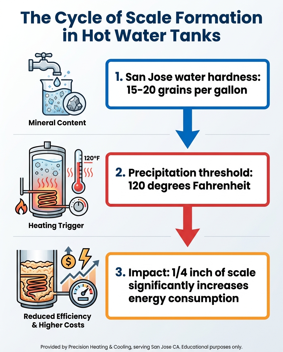 The Cycle of Scale Formation in Hot Water Tanks