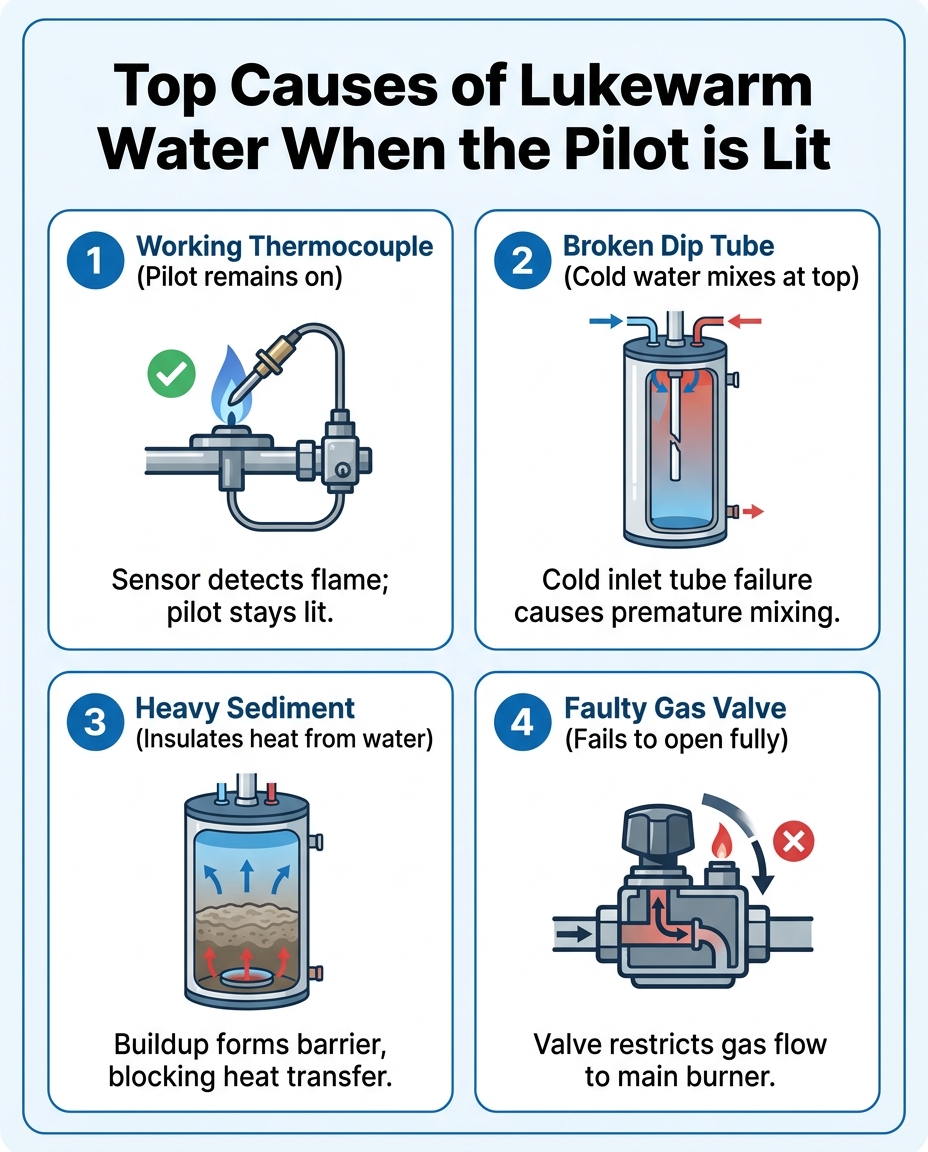 Top Causes of Lukewarm Water When the Pilot is Lit