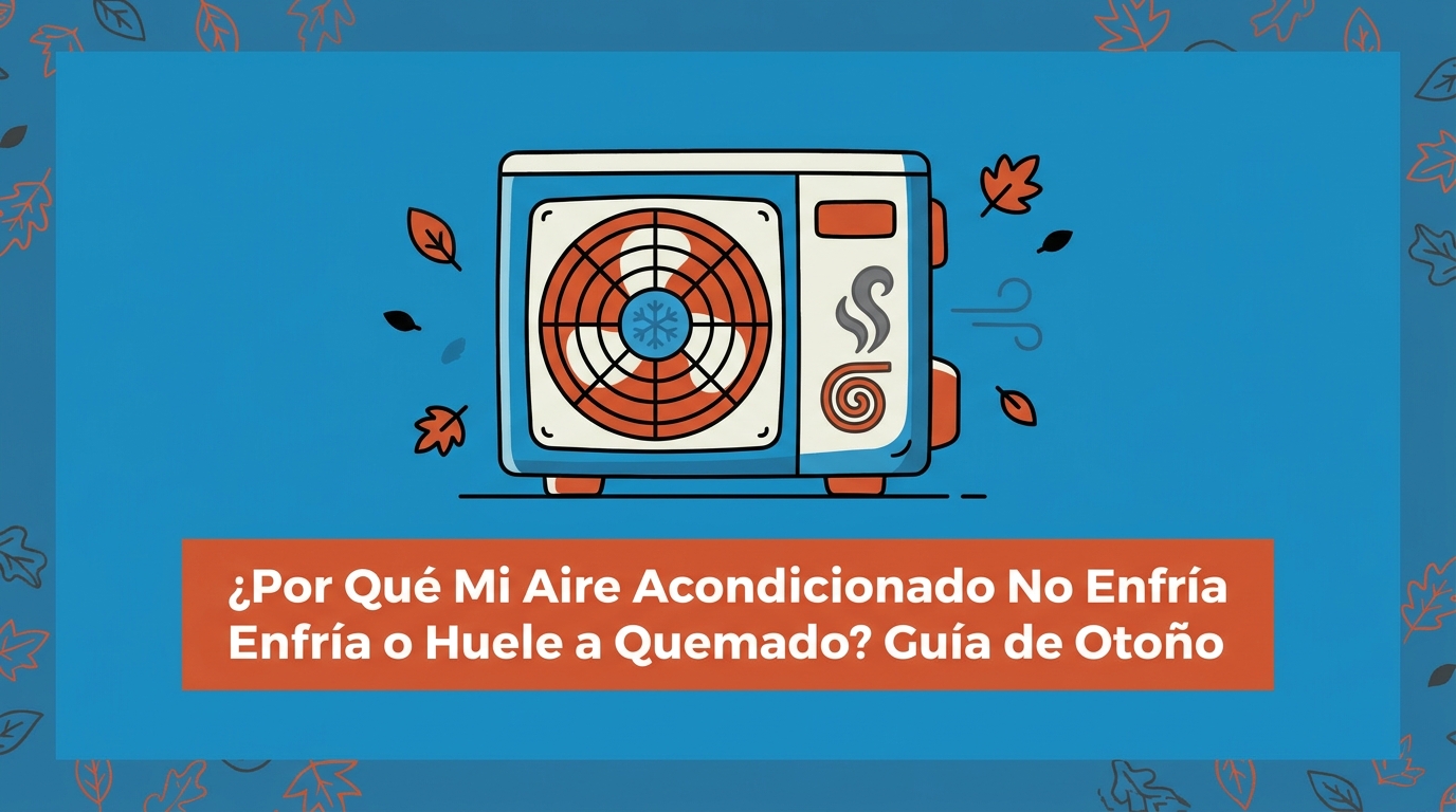 ¿Por Qué Mi Aire Acondicionado No Enfría o Huele a Quemado? Guía de Otoño