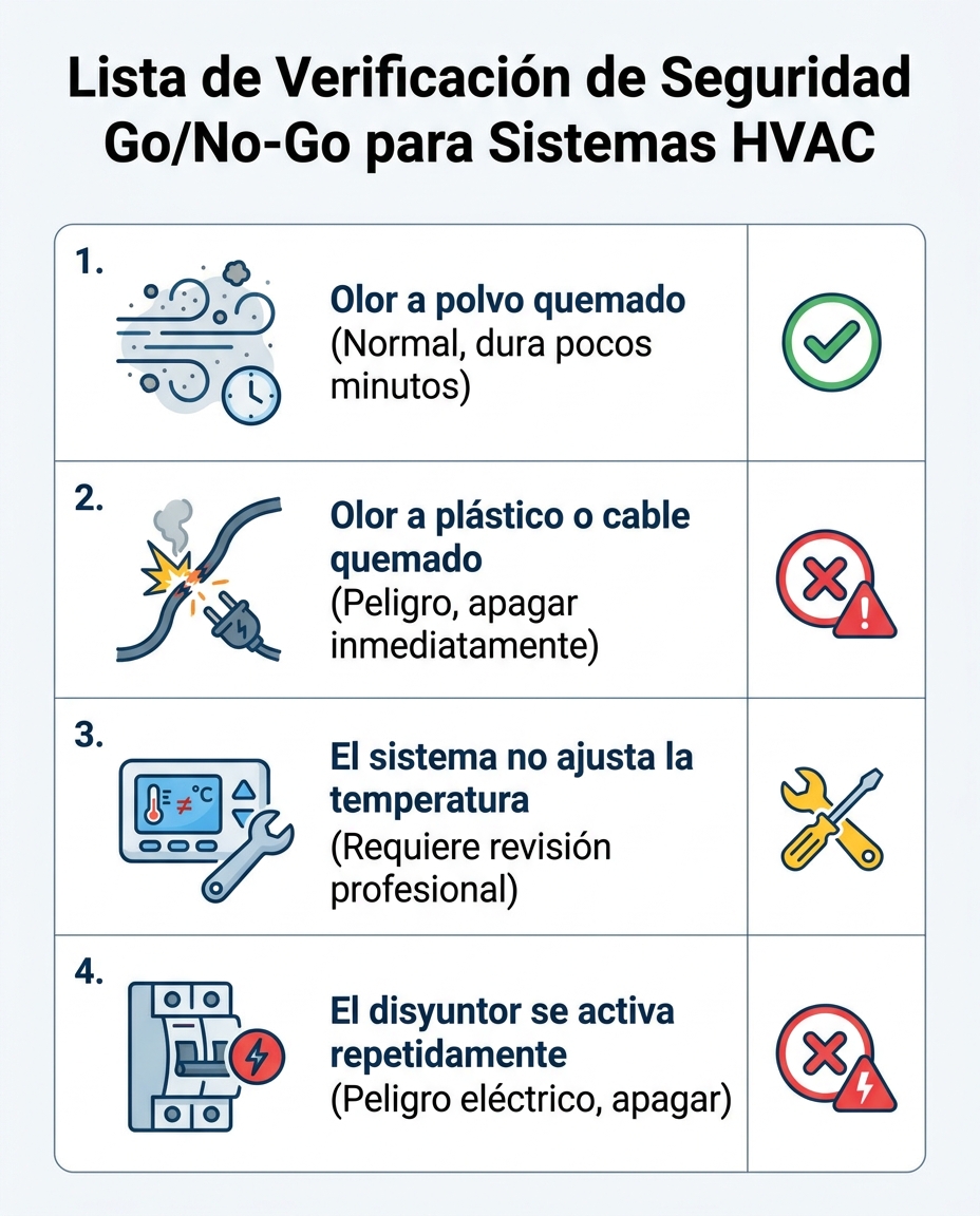 Lista de Verificación de Seguridad Go/No-Go para Sistemas HVAC