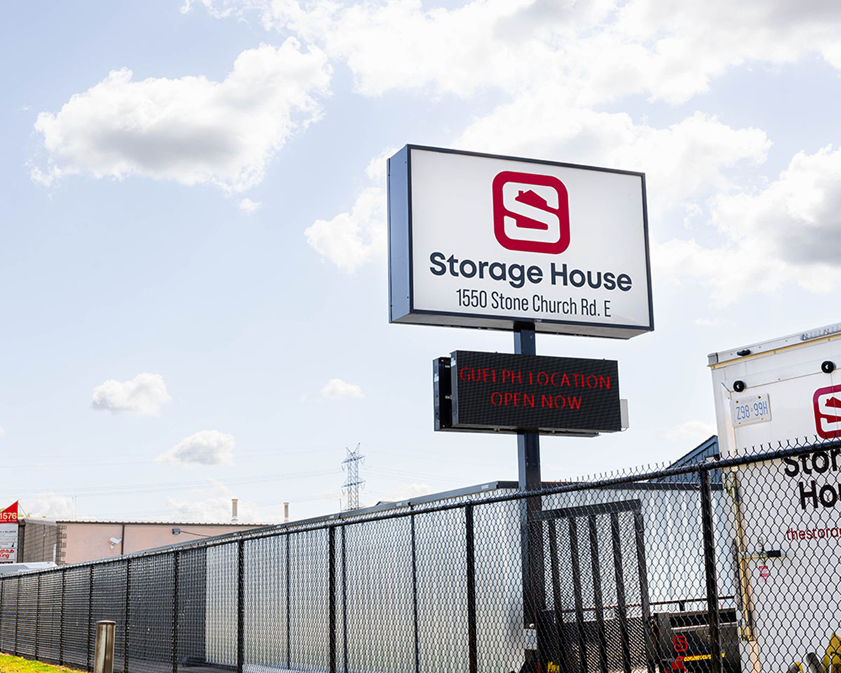Front sign of The Storage House location